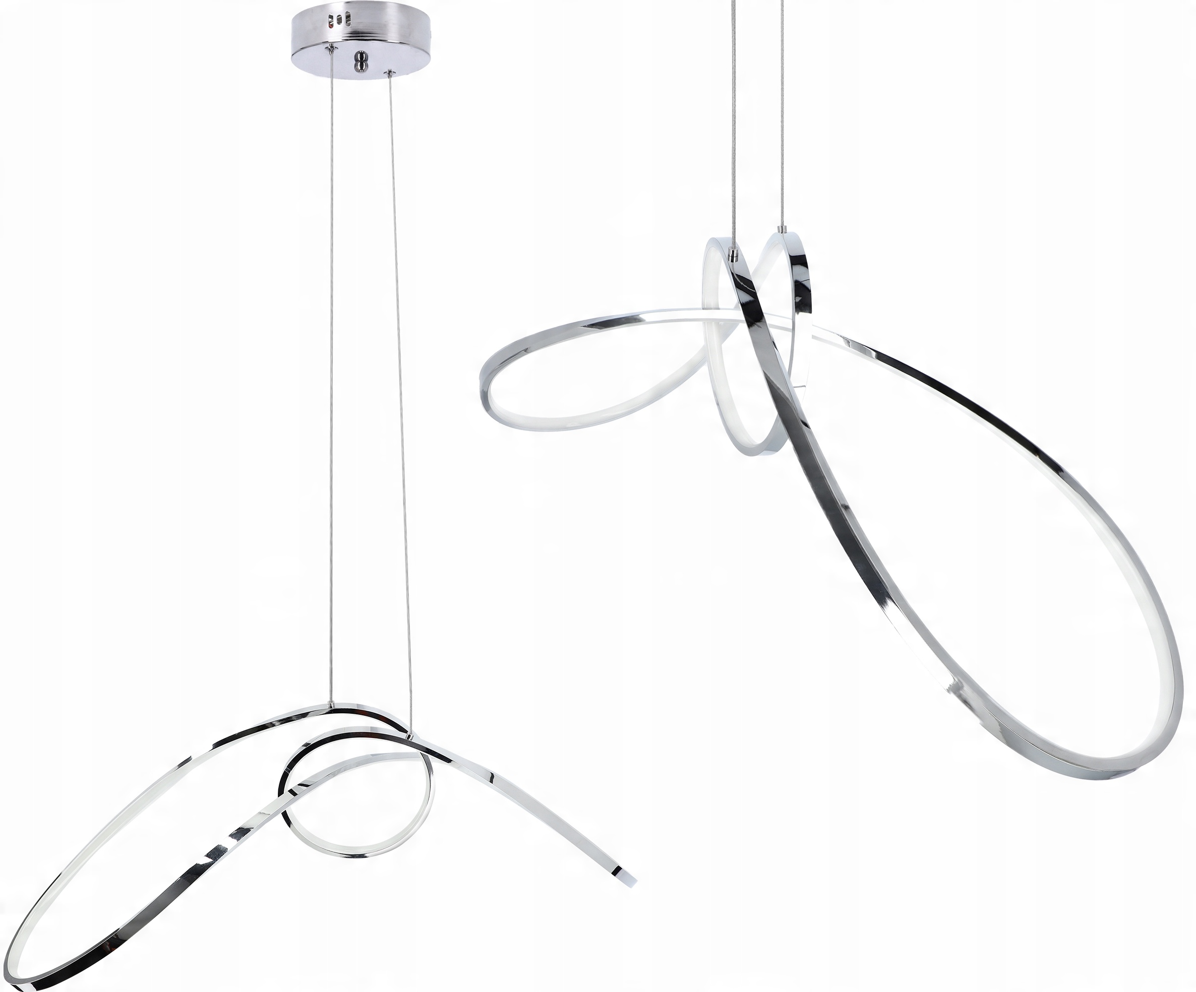 

Lampa sufitowa wisząca Led plafon żyrandol chrom