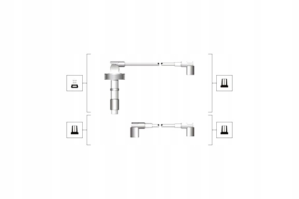MAGNETI MARELLI ZESTAW PRZEWODÓW ZAPŁONOWYCH VOLVO 850 C70 I S70 V70