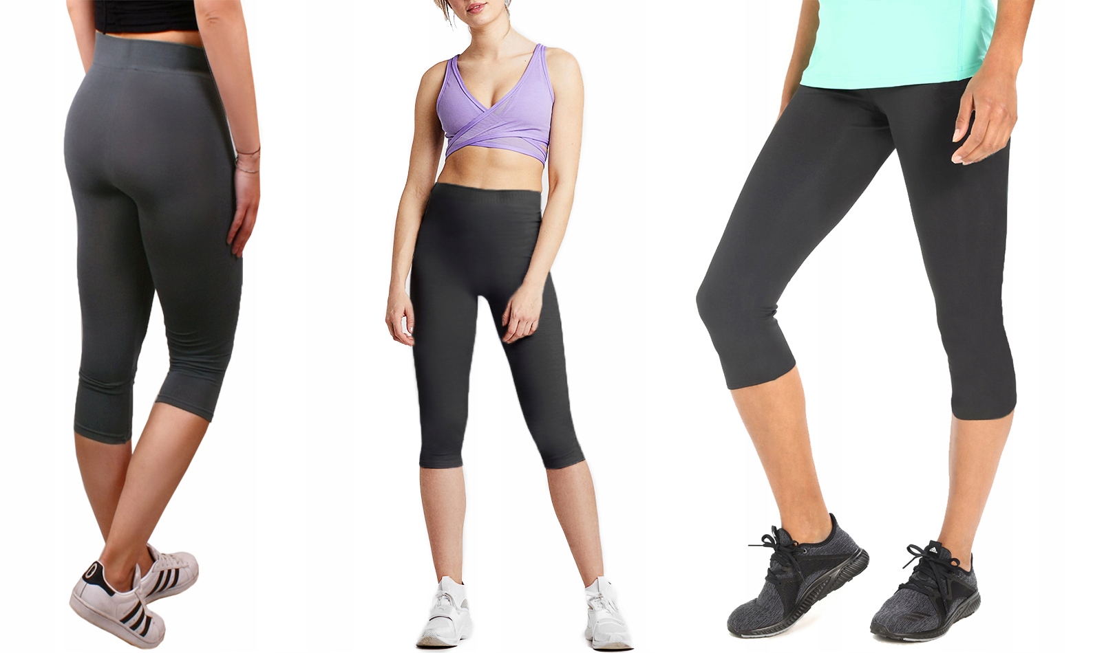 

Legginsy Fitness za kolano Rybaczki grafit 51 S/m