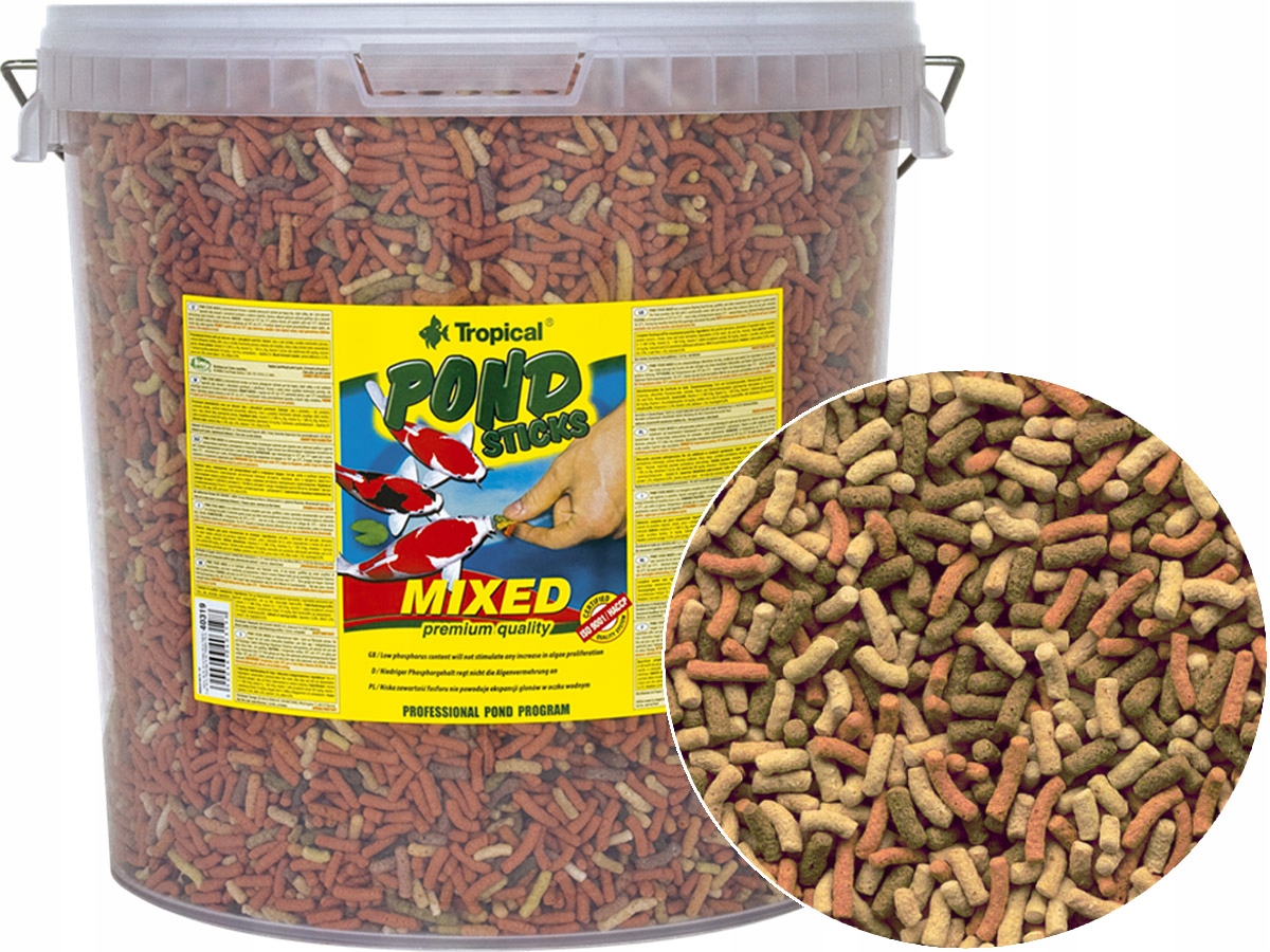 TROPICAL Pond Sticks Mixed 1,6kg/21L Pokarm do Oczka Wodnego Stawu