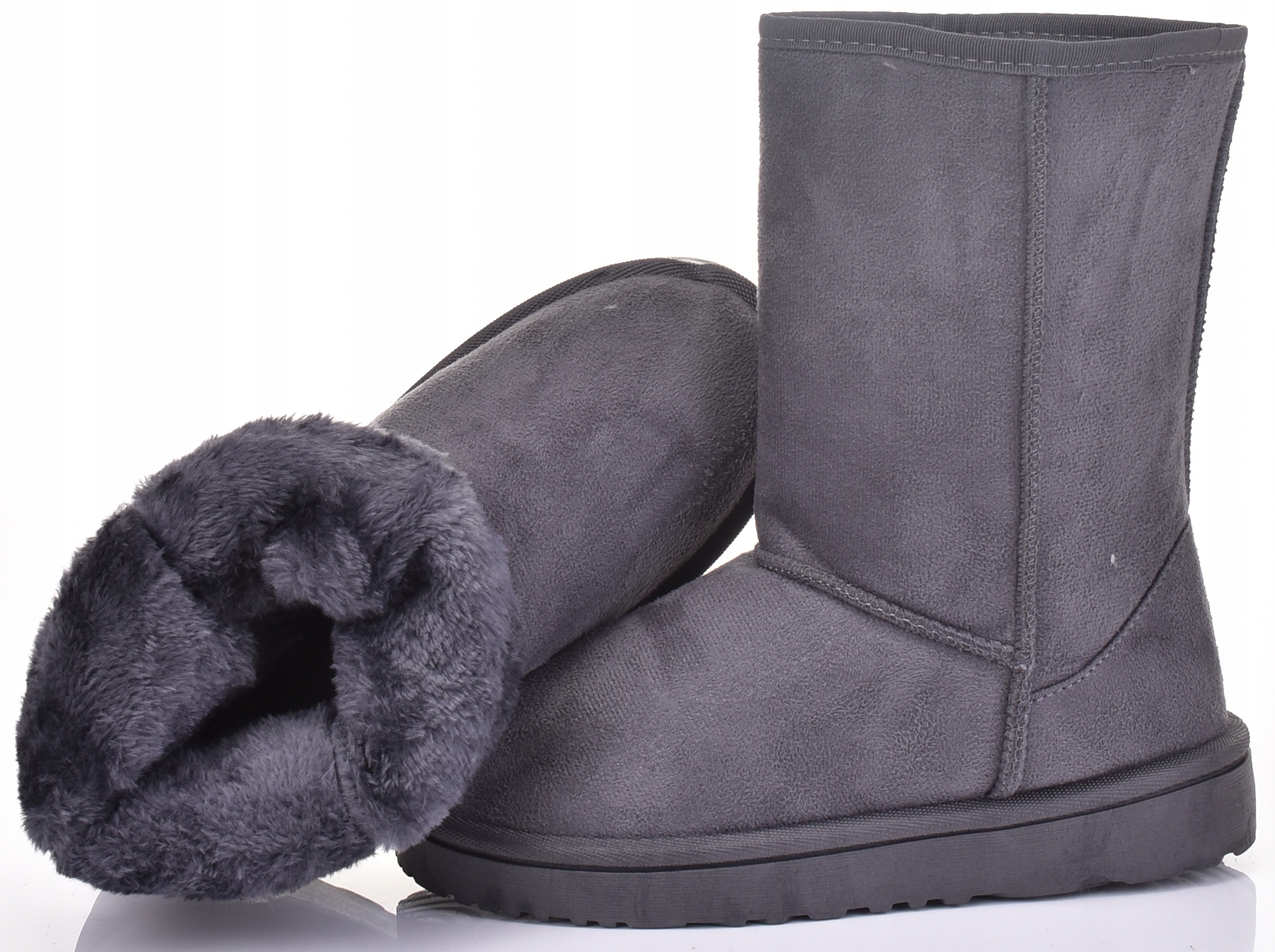 OCIEPLANE ŚNIEGOWCE MUKLUKI KLASYCZNE DAMSKIE ZAMSZOWE Rozmiar 40