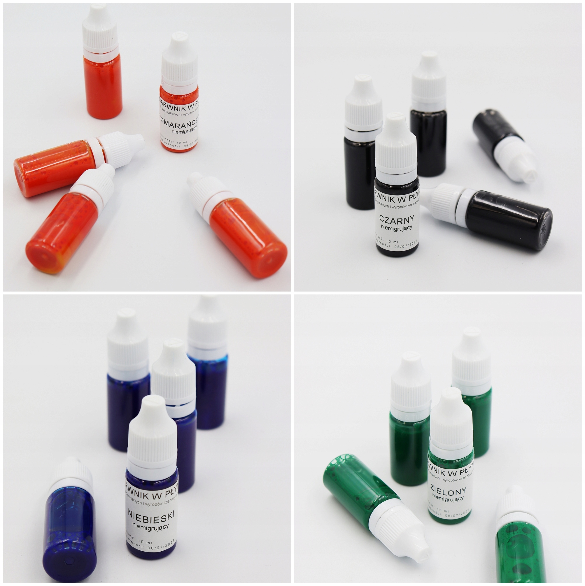 Barwnik Niemigrujący W Płynie Do Mydła Bazy Glicerynowej Czarny 10ml Rodzaj płyn