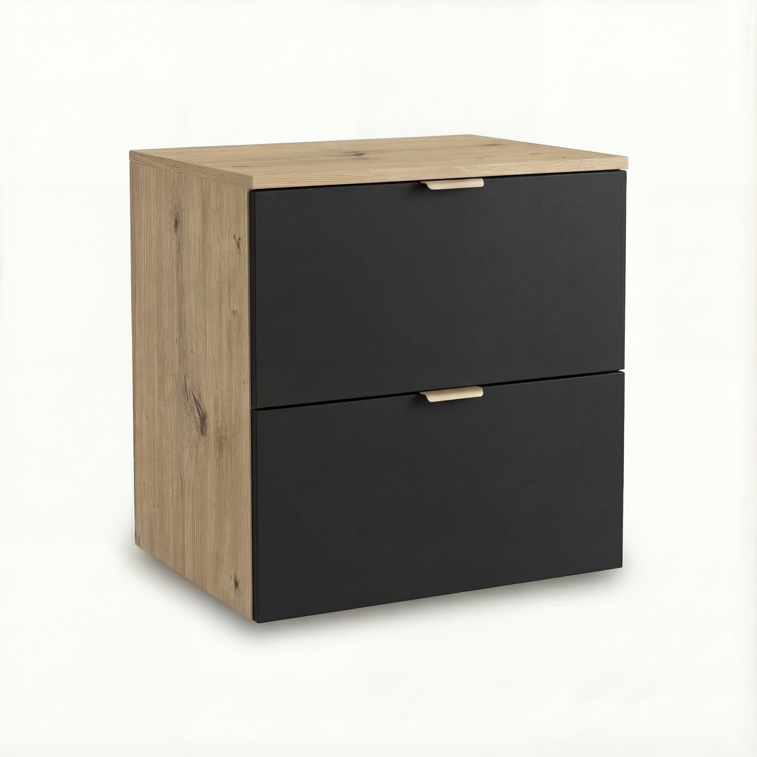 Koupelnová skříňka pod umyvadlo 60 cm Černá/Dub artisan Orio