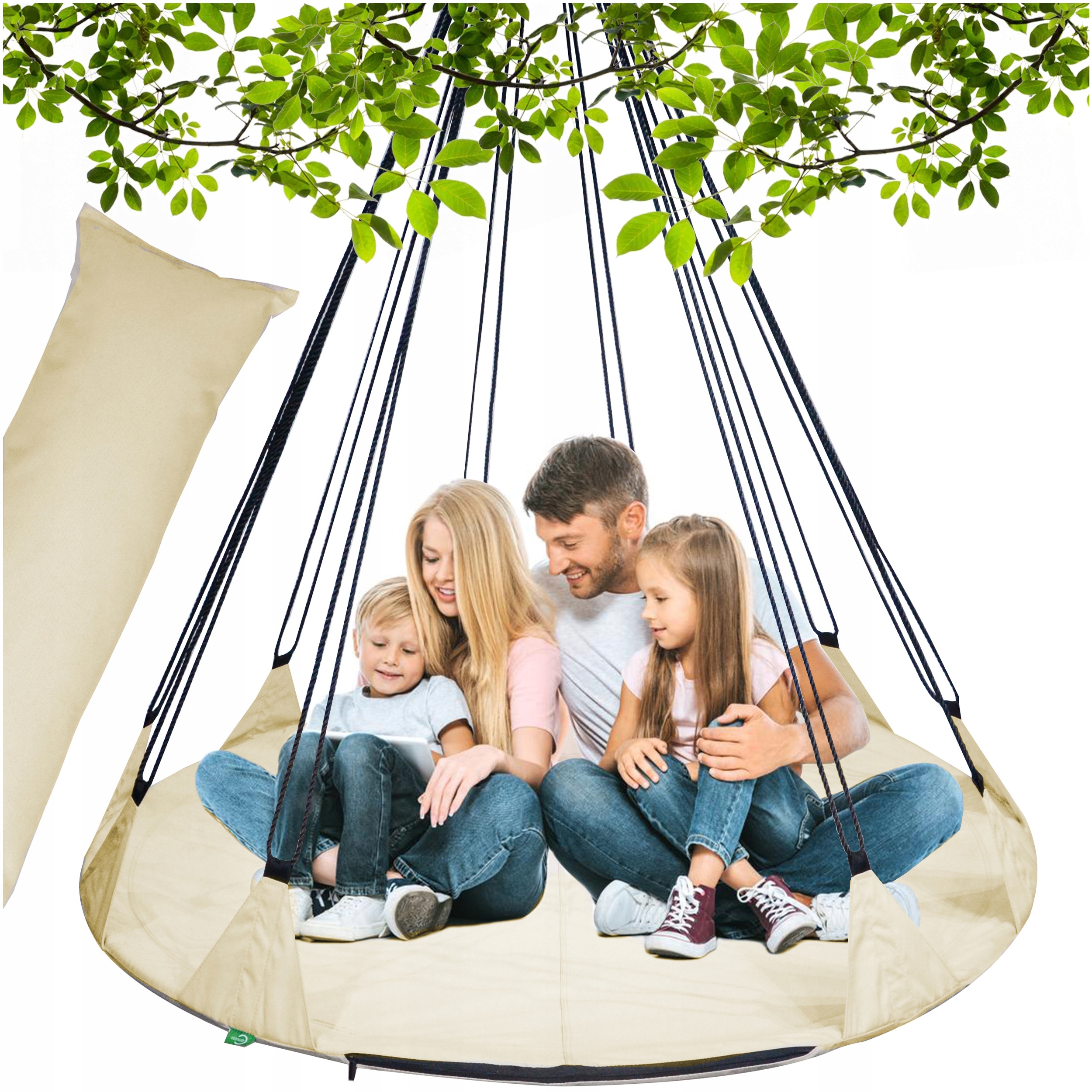 Huśtawka Hamak Ogrodowy Wiszący Fotel Leżanka Do Ogrodu Poduszka
