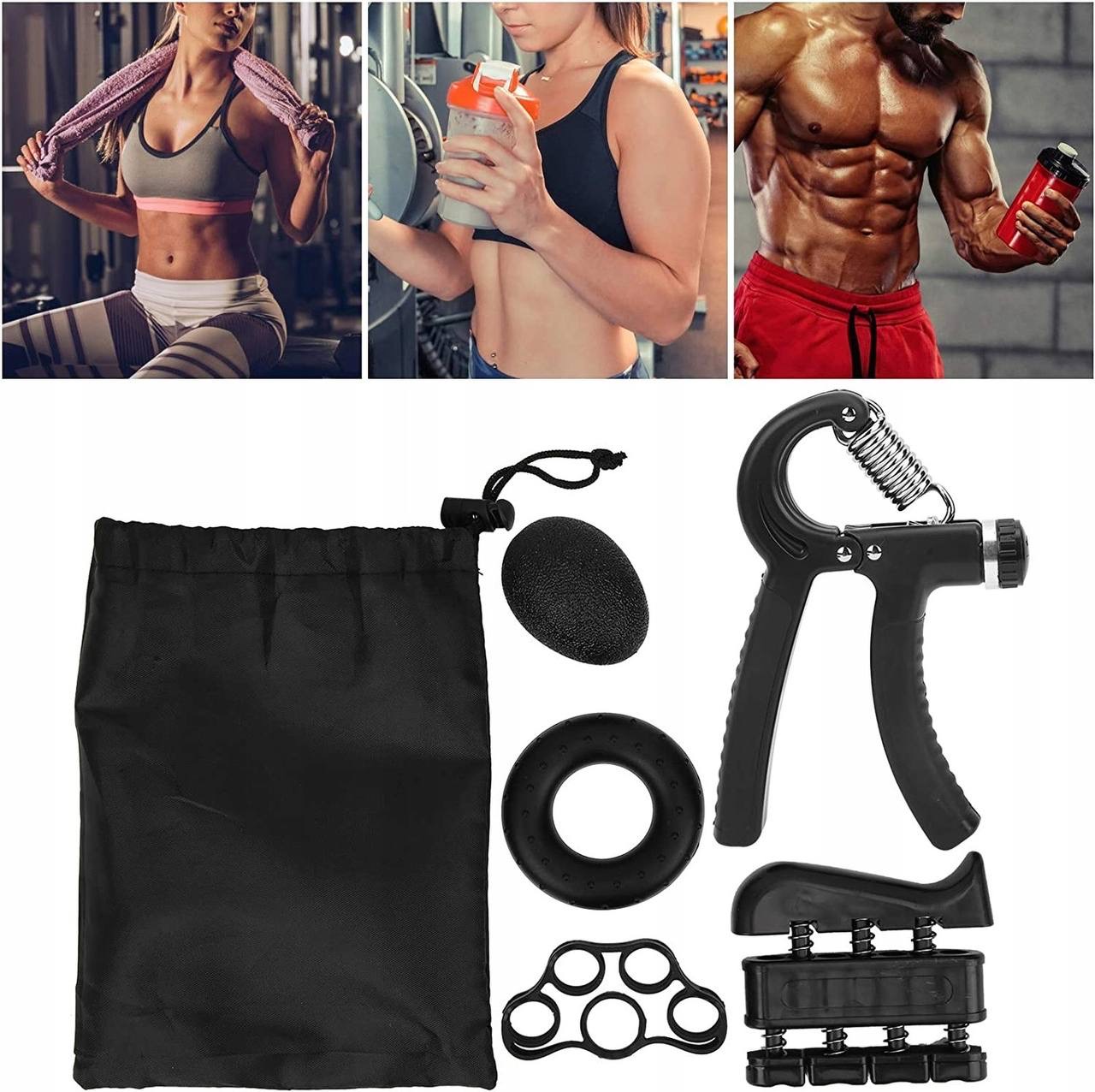 Ściskacz do Rąk Regulowany z Regulacją Oporu 2 - 60kg Zestaw do Rąk 5w1 XXL EAN (GTIN) 6900855054637