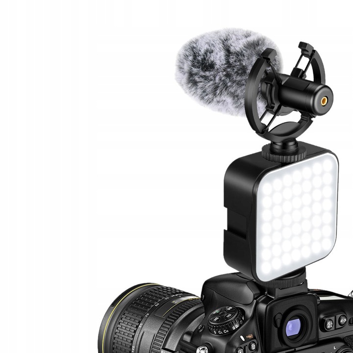 MINI LAMPA WIDEO LED MIKROFON STATYW DO TELEFONU Marka Mozos