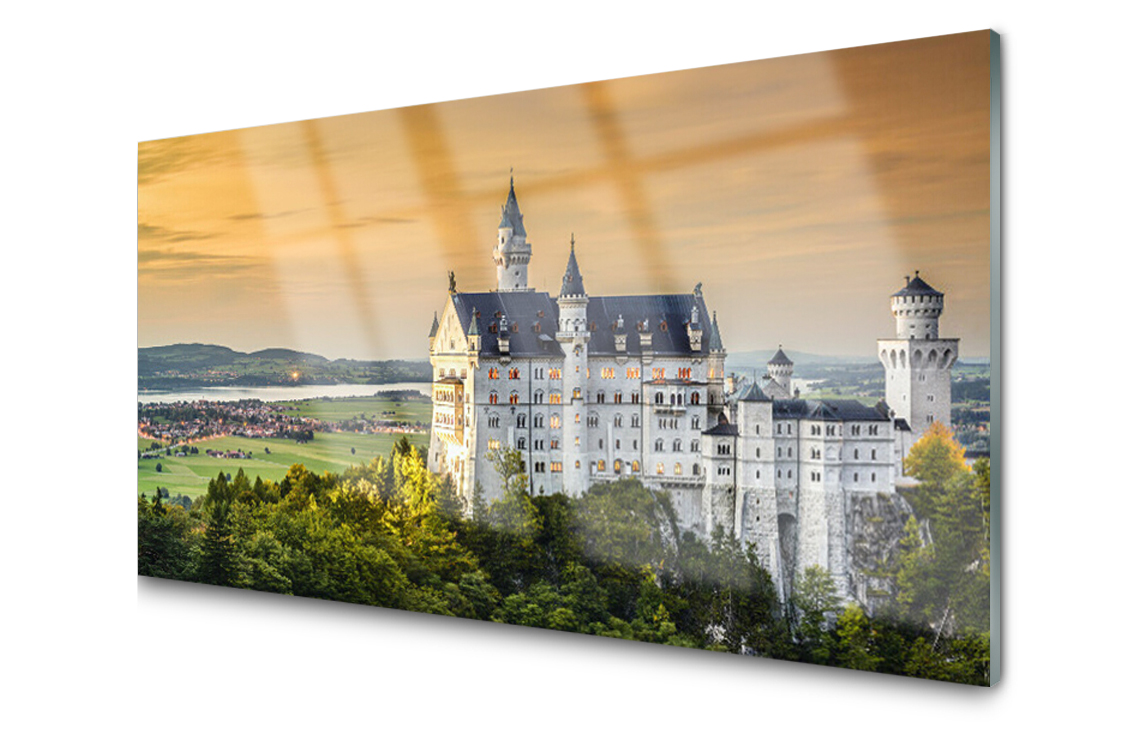 

Panel szklany dekor Pałac Góry 120x60 + Klej