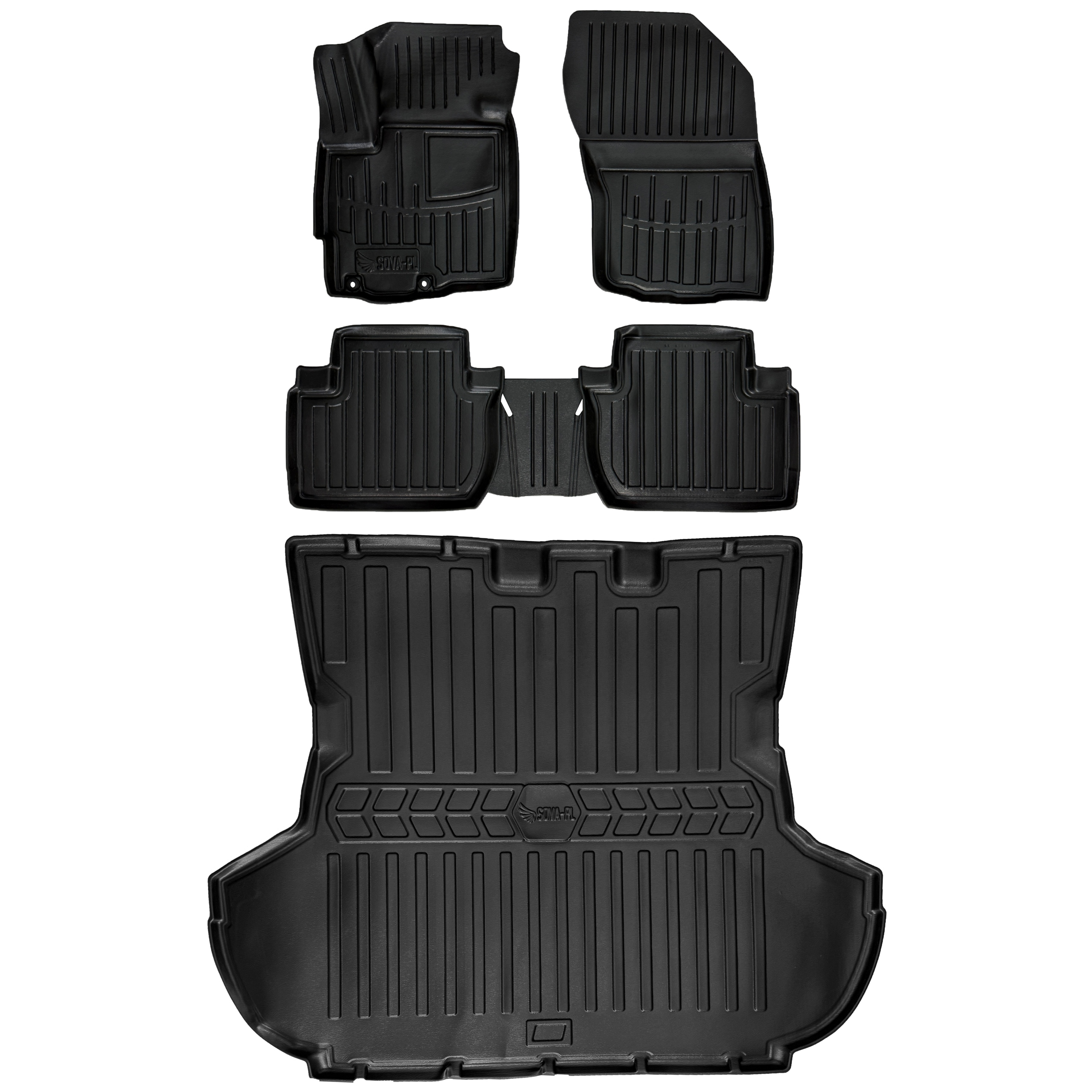 Gumowy zestaw dywaniki i mata Mitsubishi Outlander II XL (2006-2012) bez =>