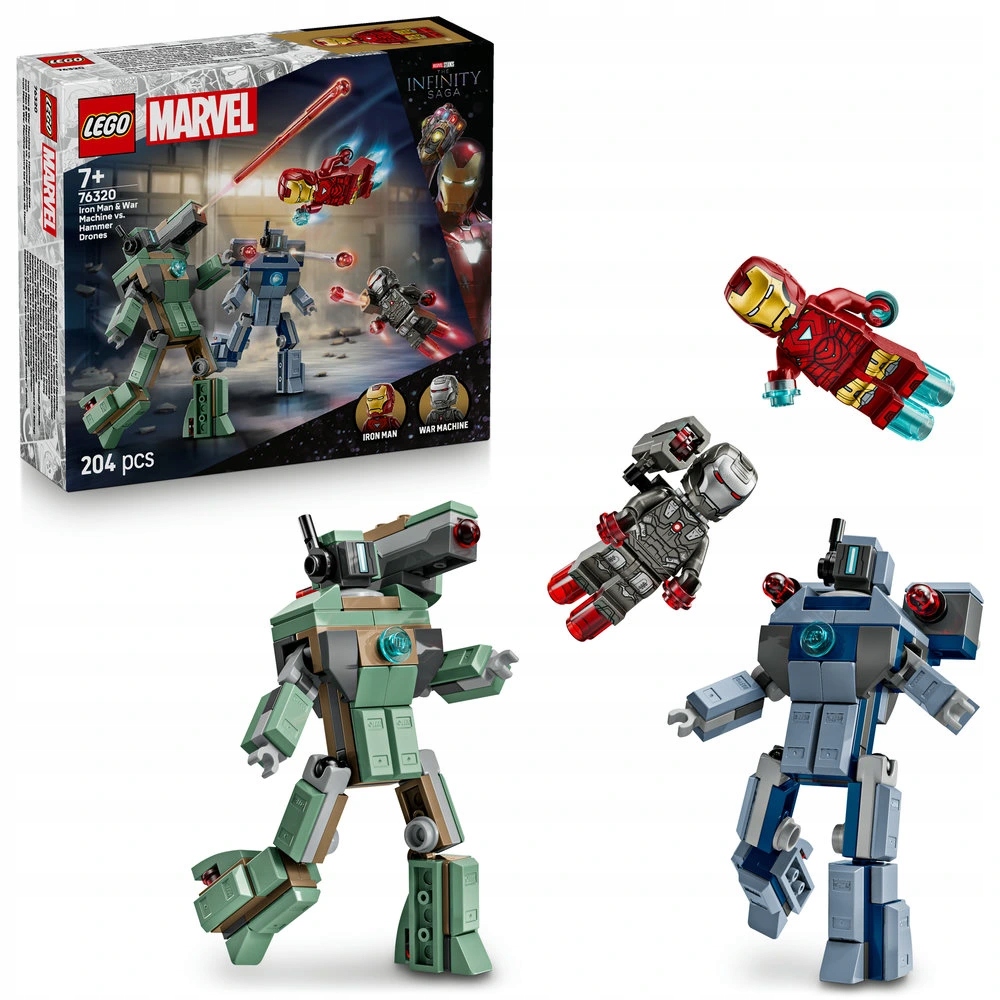 LEGO | Marvel 76320 Iron Man i War Machine vs. Hammer's Drony