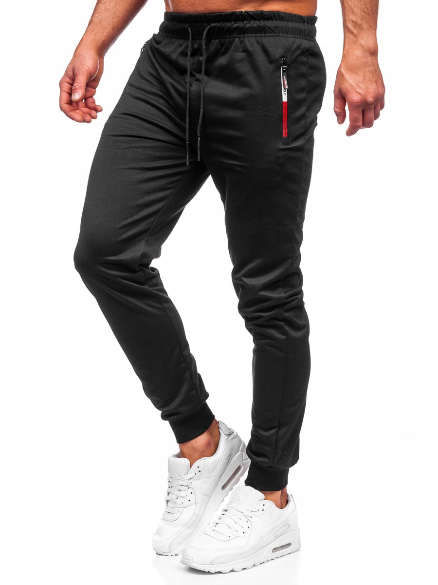 

Spodnie Dresowe Męskie Czarne JX5007 DENLEY_2XL