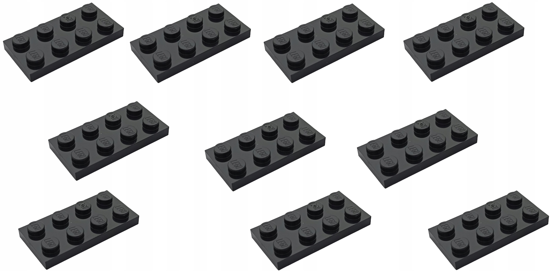 

Lego Płytka 2X4 Czarny 302026 3020 10 Szt