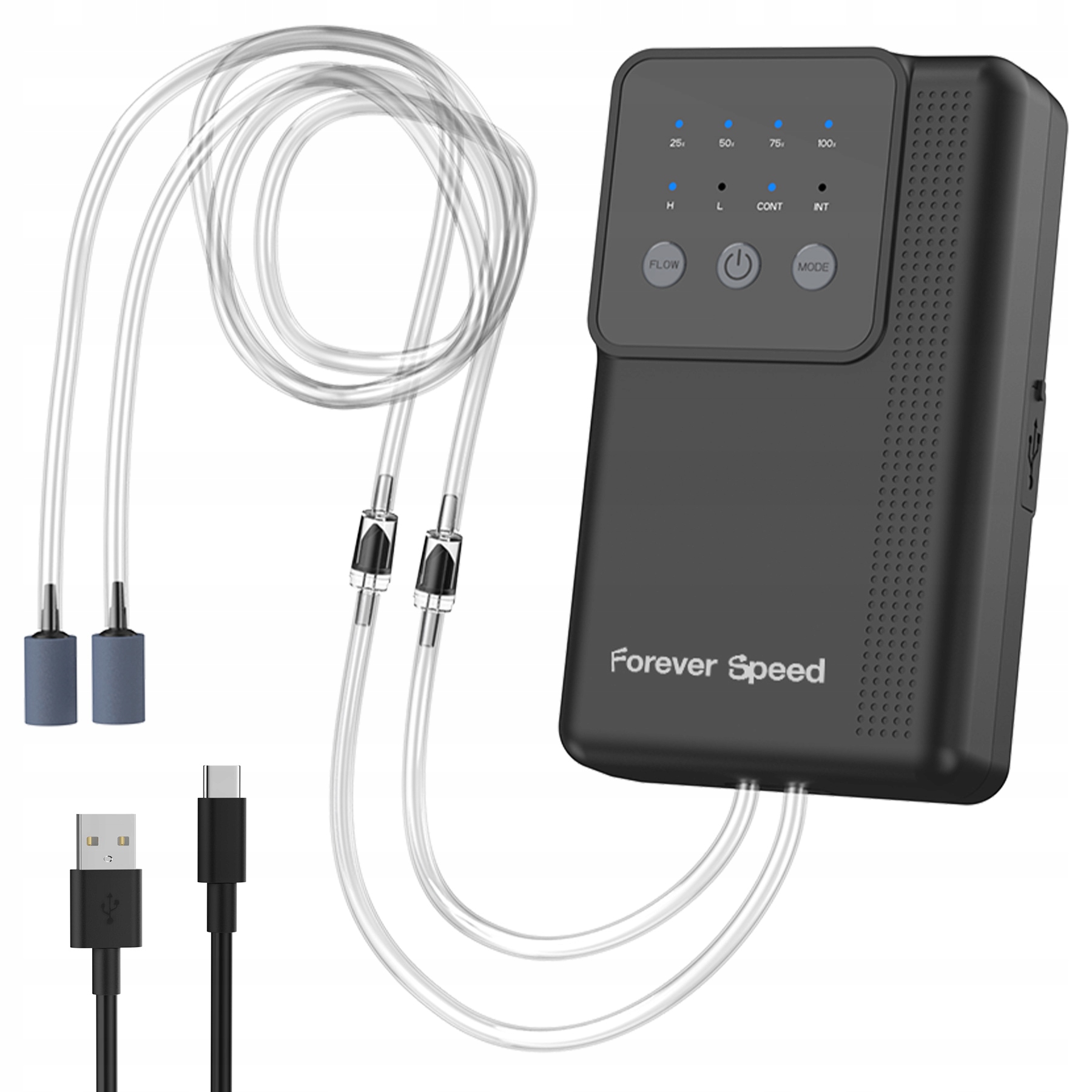 Provzdušňovač Pro Akvárium 2 Výstupy Sada 4400 mAh, nabíjecí cestovní