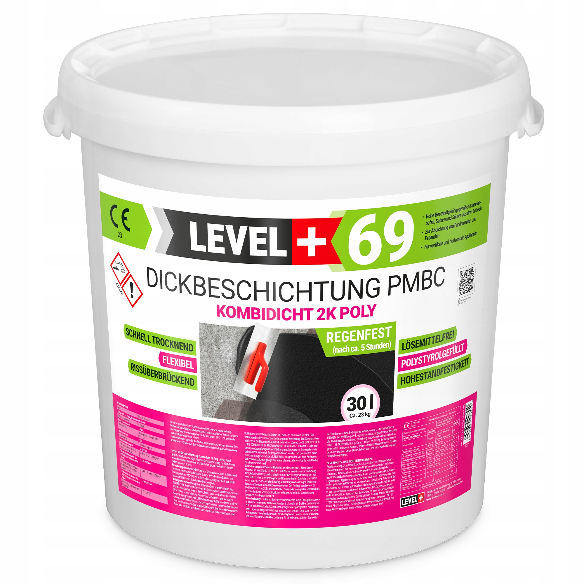 Szybkoschnąca Hydroizolacja Bitumiczna 2K Masa Kmb Pmbc na Fundamenty 30L