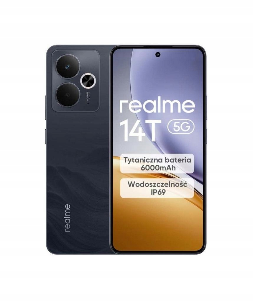 Smartfón realme 14T 5G 8/256GB Dual Sim Nfc Amoled čierny Obsidian čierny