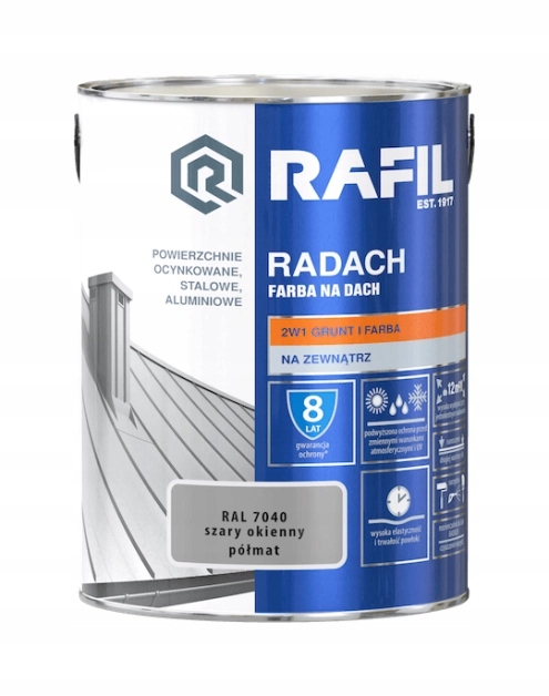 Rafil Radach šedý okenní RAL7040 polomatný, 5L