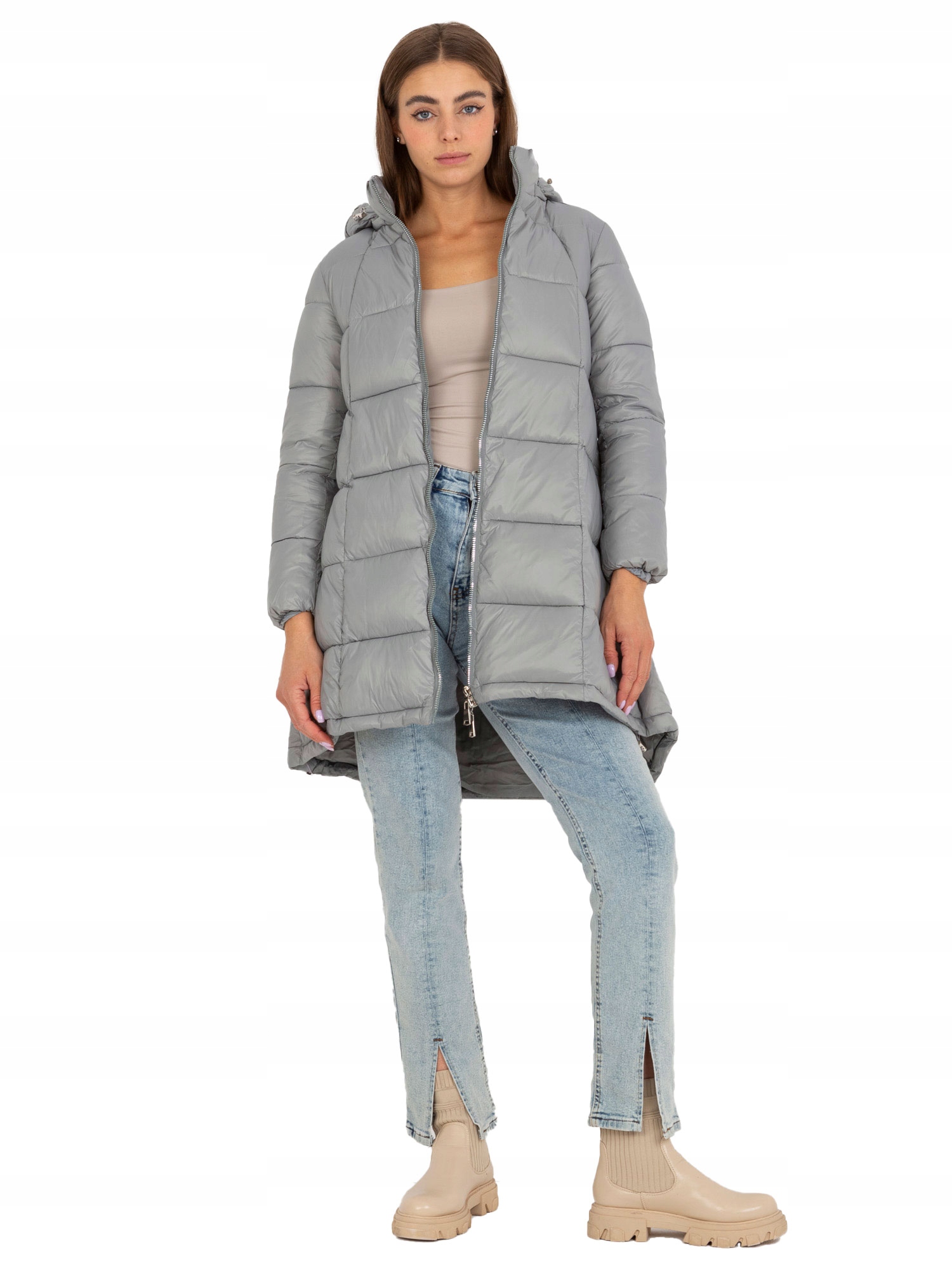 

Pikowana Kurtka damska zimowa z kapturem M