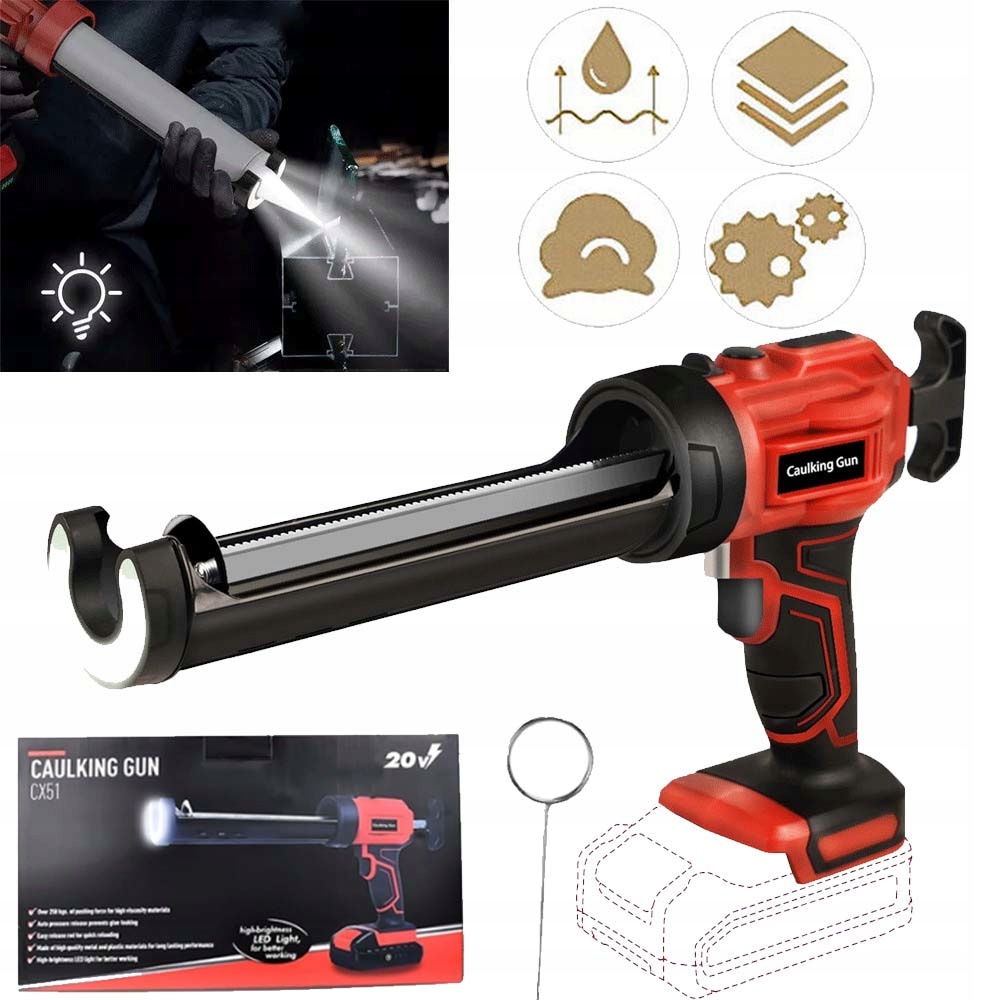 Vytlačovač Pistole Na Silikonové Lepidlo Pro Ledovou Hmotu, Automatický Set