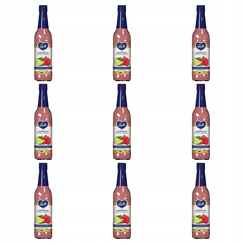 Paola Syrop o smaku lemoniady malina i limonka 430 ml X9