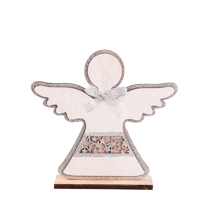 

Świąteczna Ozdoba Drewniana Figurka Anioł 14,5CM