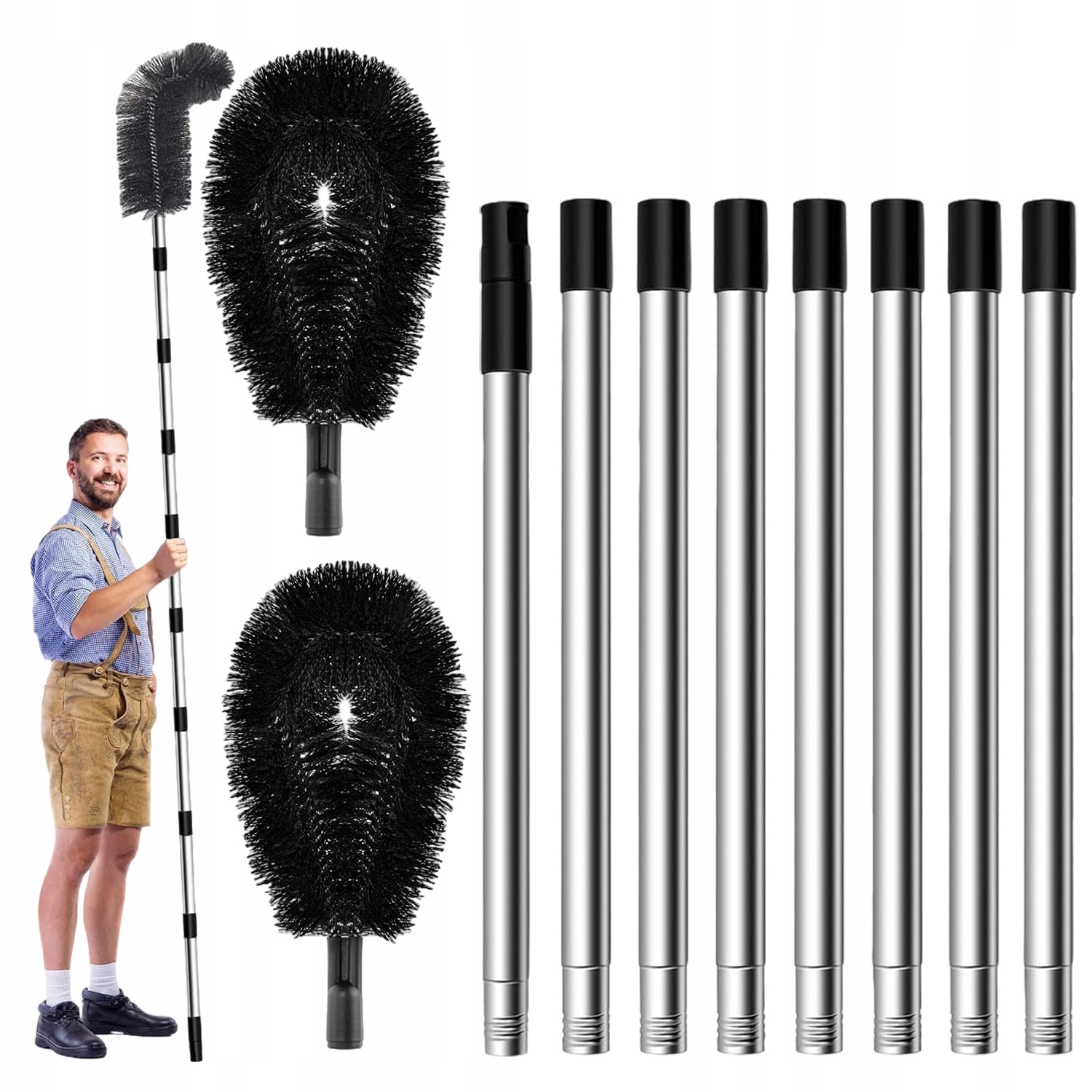 Levně Kartáč Na Čištění Digestoří Sněhových Listů 310 CM, Černý