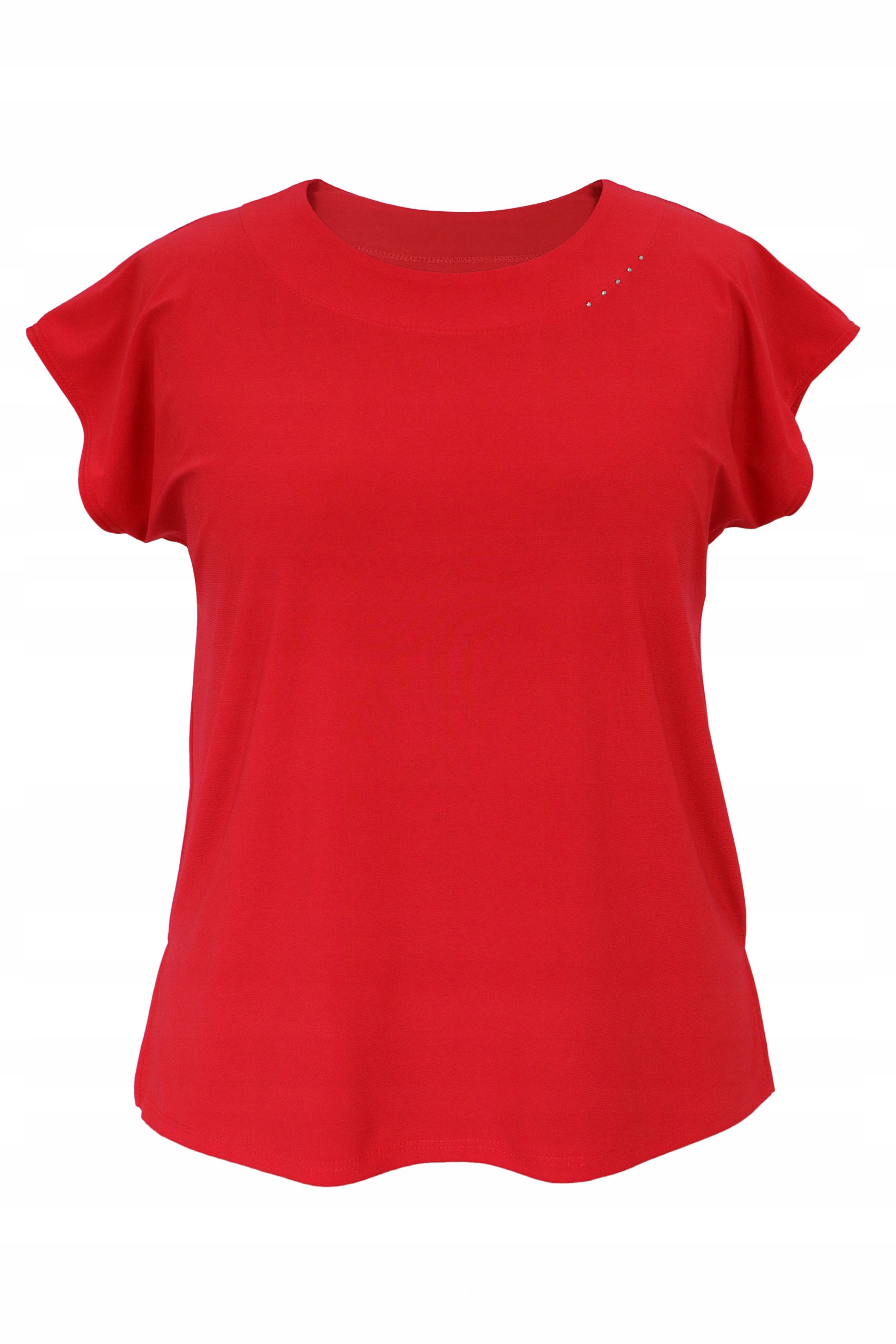 

Bluzka Top klasyczna z cyrkoniami czerw. 50 52 2XL