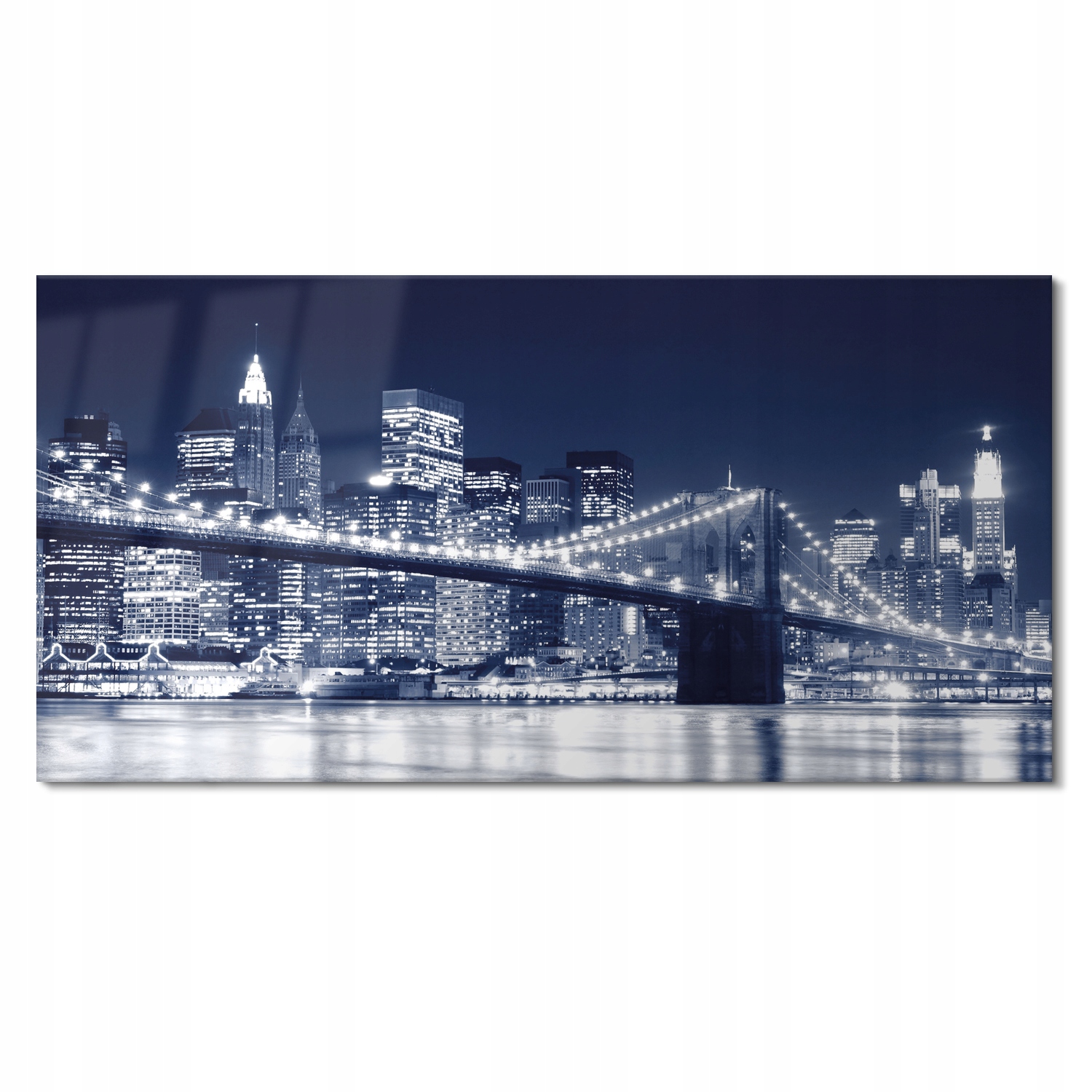 

Obraz na szkle grafika Most Brooklyn noc 120x60
