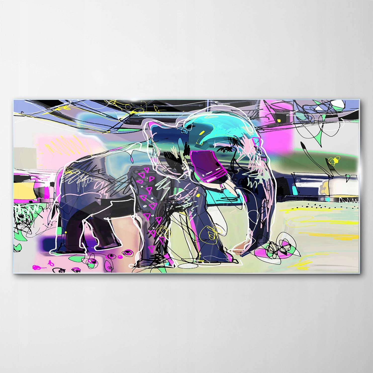 

Hartowany Obraz Szklany Indie Słoń Zwierzę 120x60