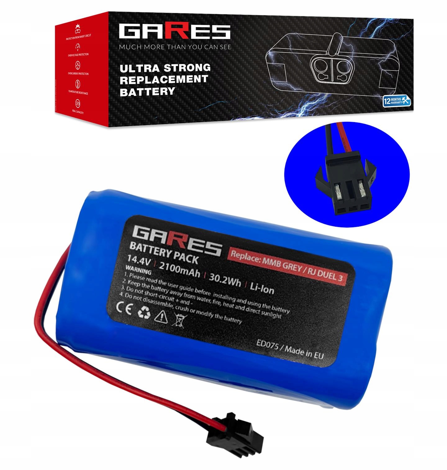 Akumulátor Gares pro Bissell 3571 D126-4S1P 1 14,4V 2,1Ah