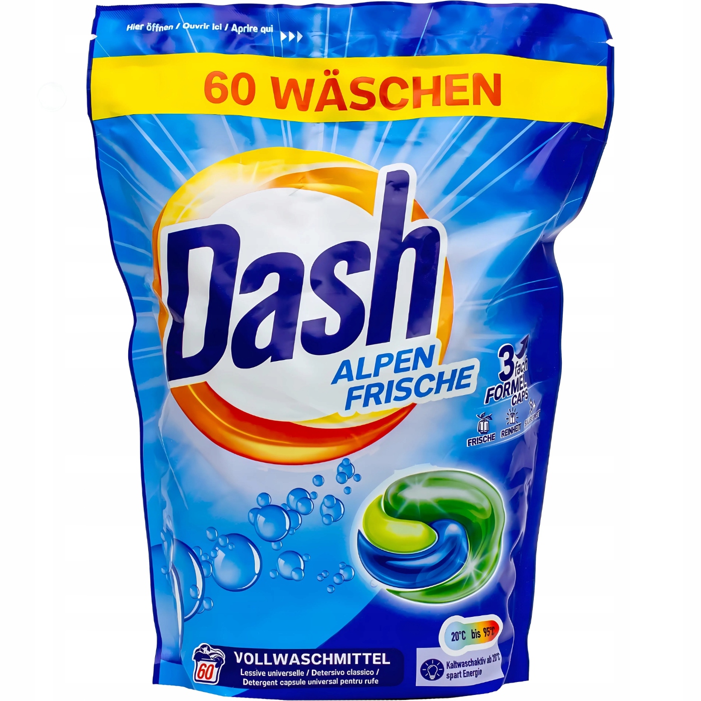 Dash 3v1 Kapsle na praní tkanin Univerzální Alpen 60ks