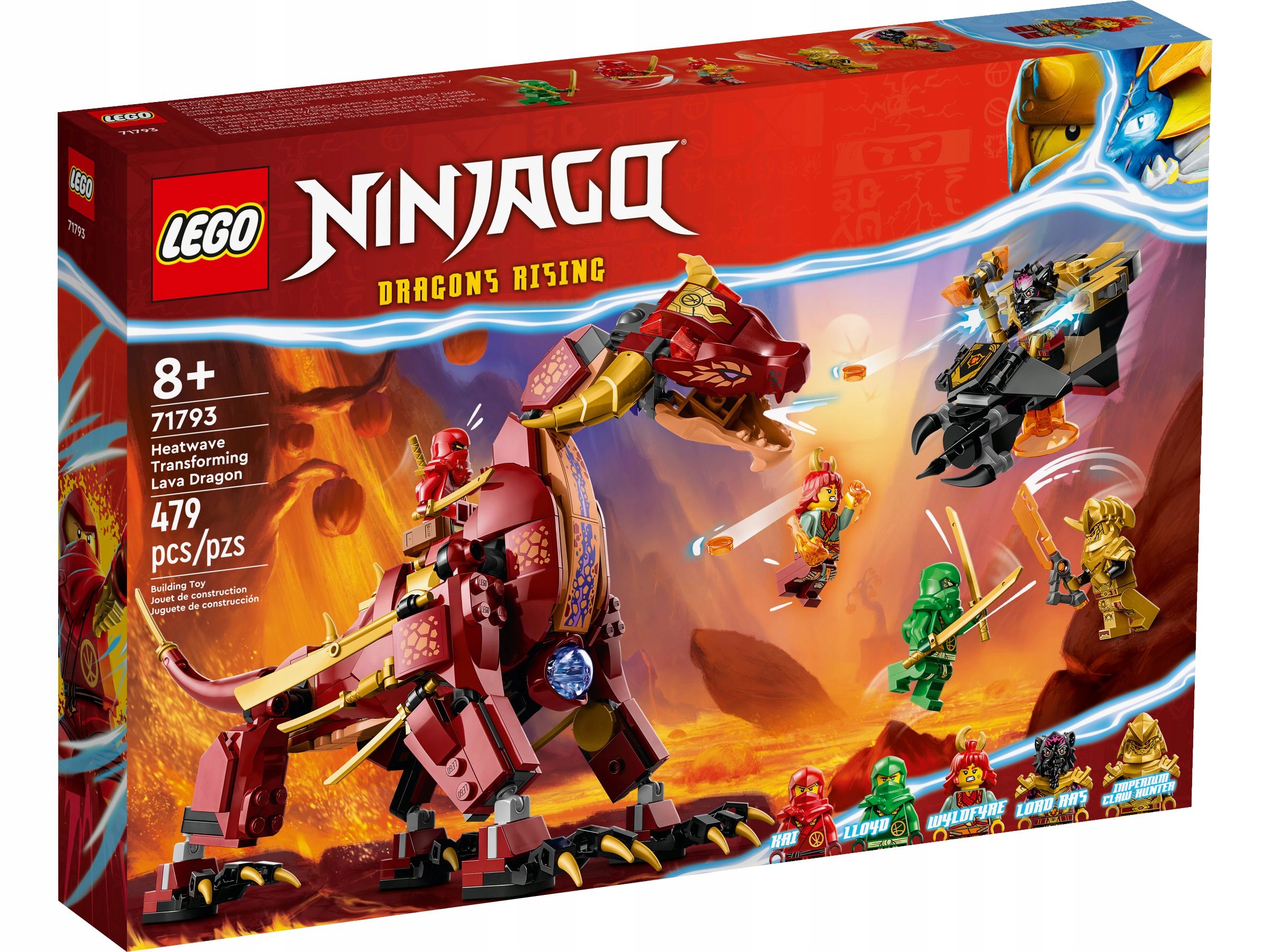 Lego Ninjago Lávový drak měnící ve vlnu ohně 71793