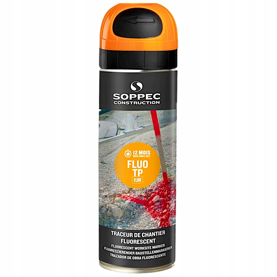 FARBA GEODEZYJNA SPRAY SOPPEC FLUO T.P. 1szt 500ml DO ZNAKOWANIA Kod producenta 141516