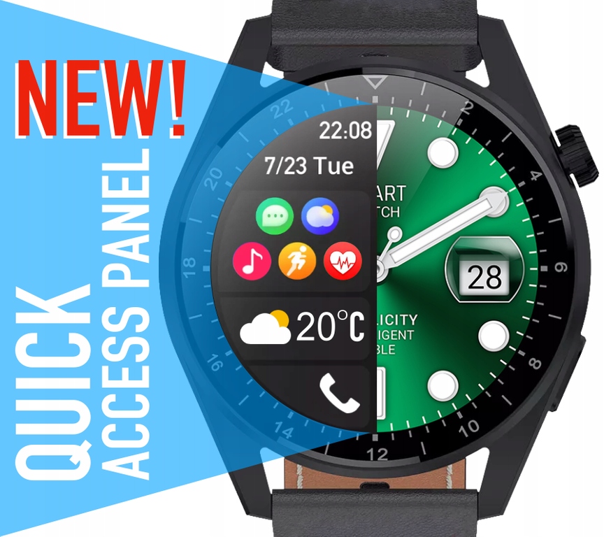 SMARTWATCH MĘSKI Rubicon RNCE78 - WYKONYWANIE POŁĄCZEŃ, WŁASNE TARCZE Model RNCE78