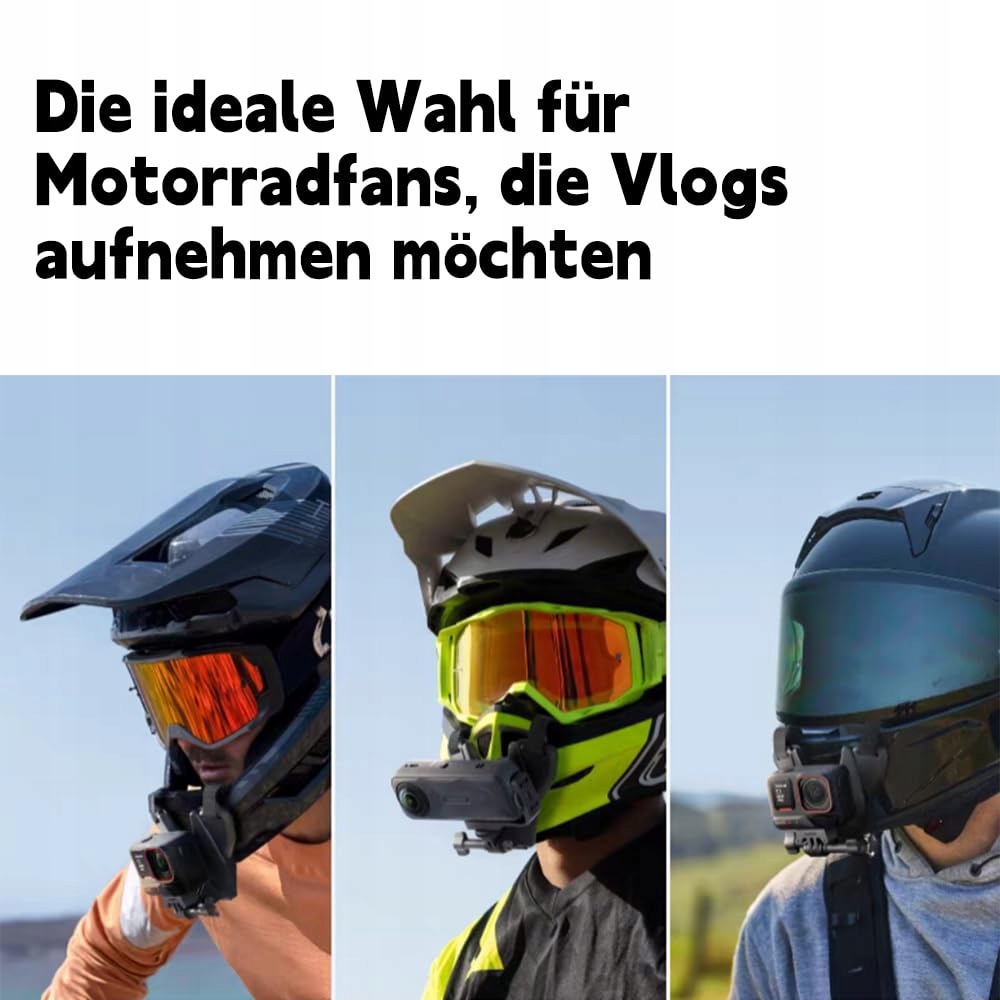 Uchwyt Pod Brodę Kasku do GoPro DJI Insta360 Action Cam Silikon RV MURTS — miniatura 6