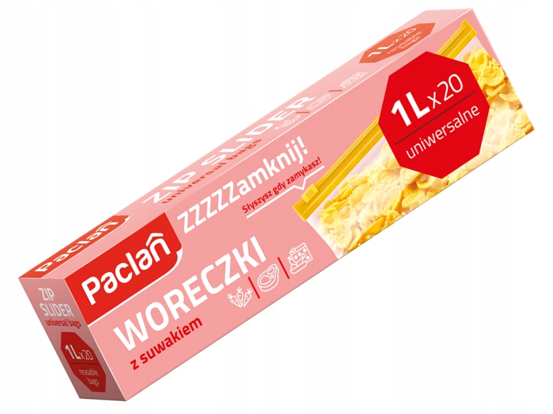 

Paclan Woreczki Na Mrożonki Z Suwakiem 1L 20 Szt.