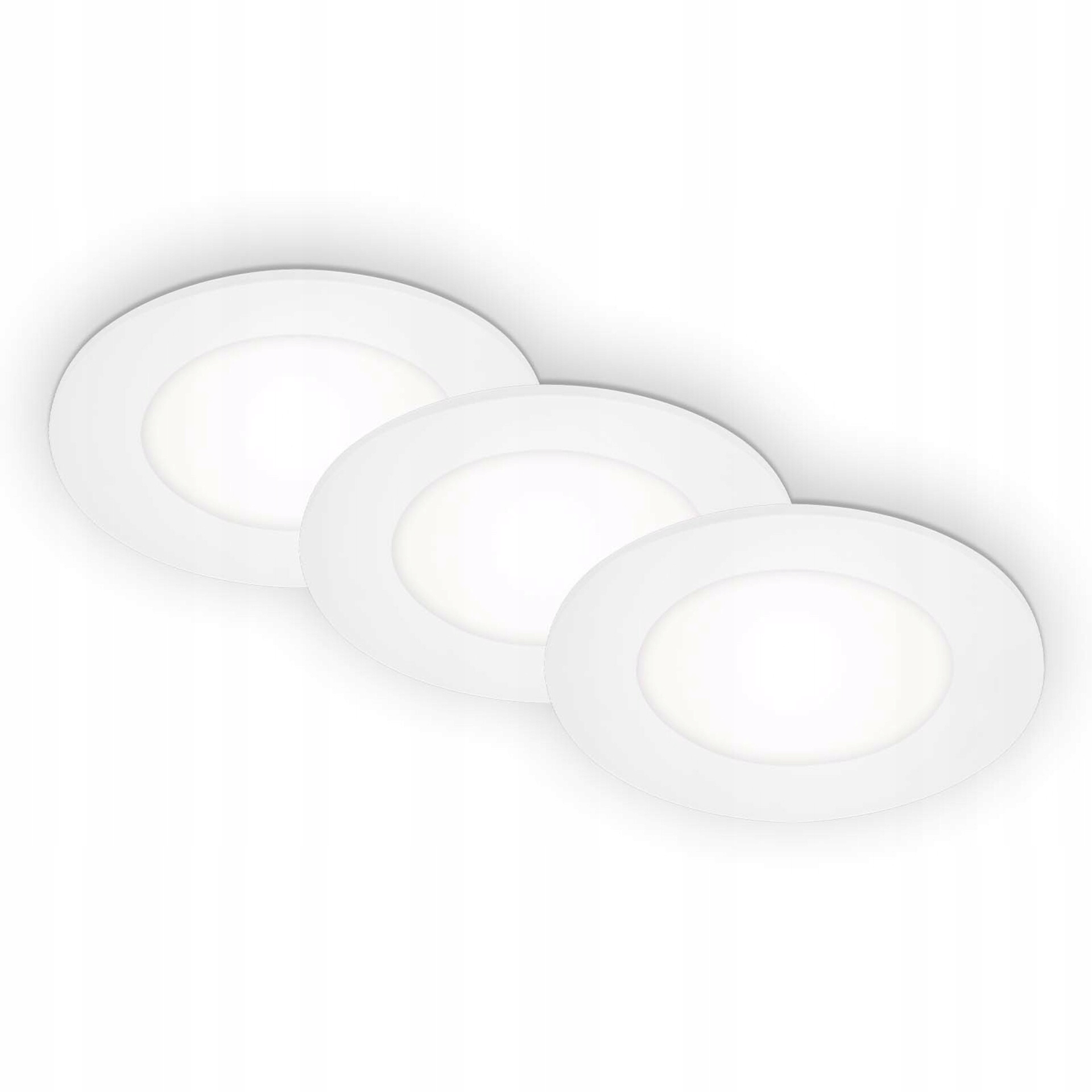 Briloner sada 3 Led vestavných svítidel 3W, 350lm, 8,6cm, IP65, bílé