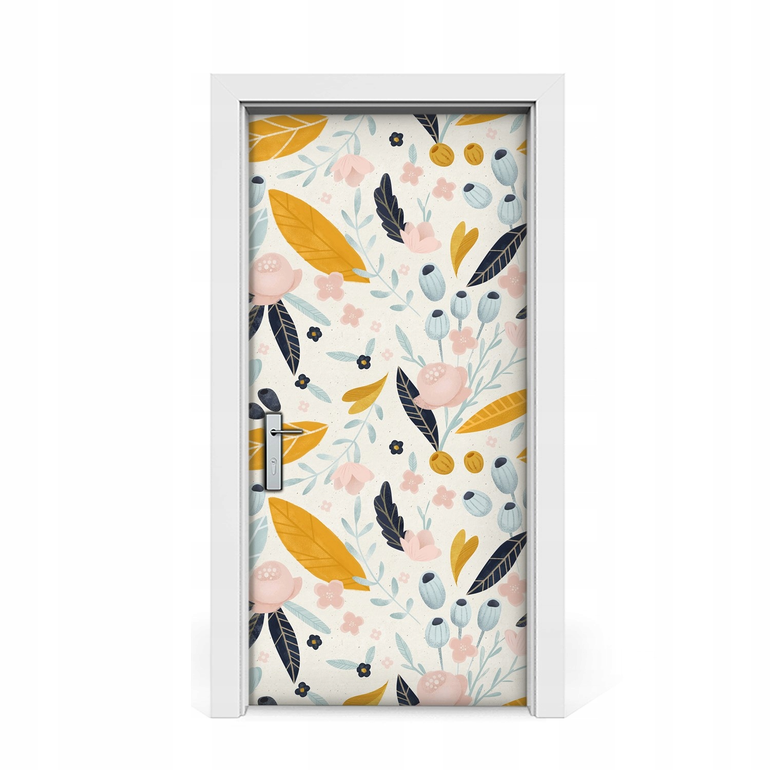 

Naklejki na drzwi Pastelowe kwiaty 95x205