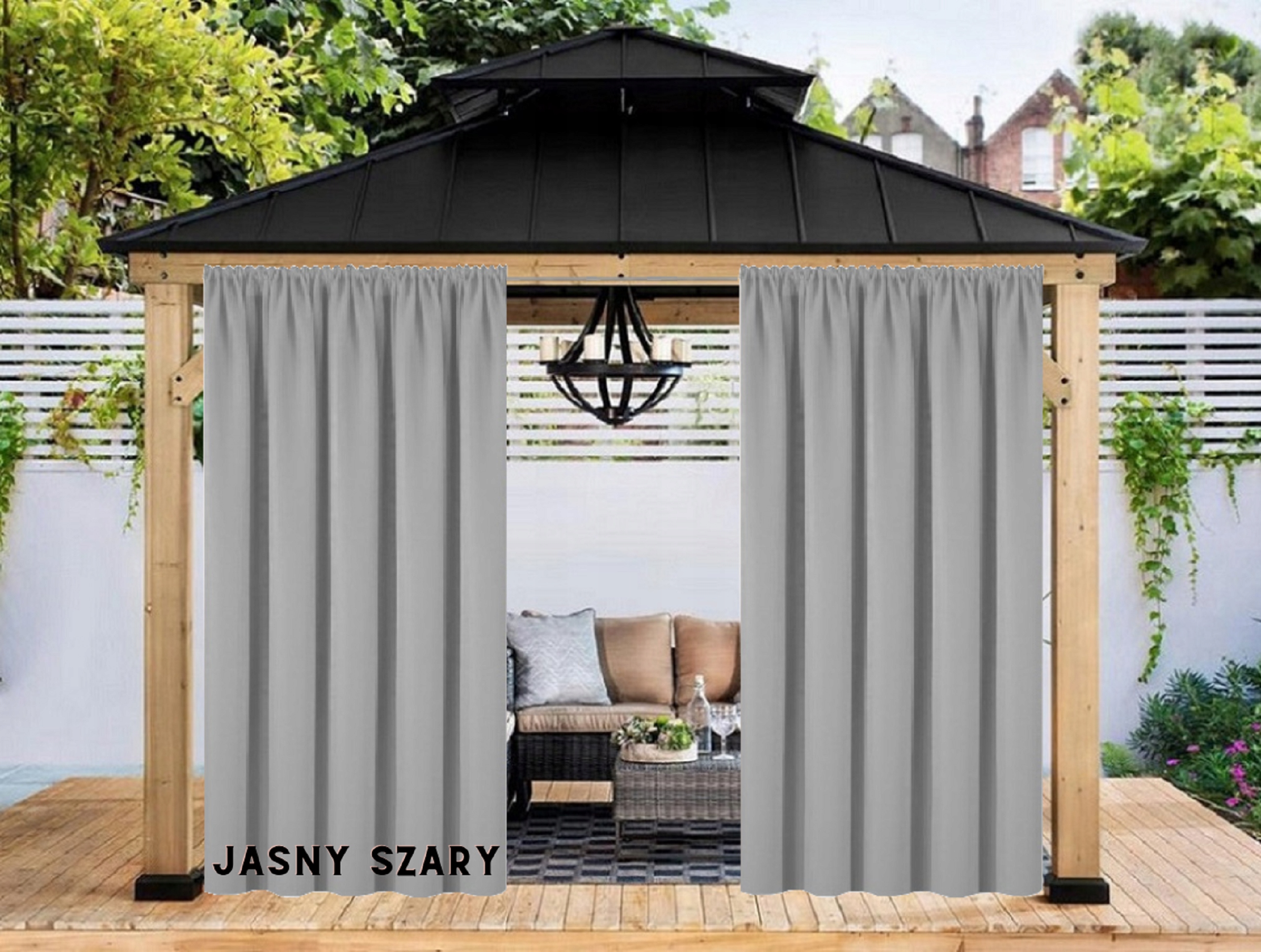 ZASŁONY OGRODOWE 155x220 DO ALTANY TARASU WODOODPORNE ZASŁONA NA ZEWNĄTRZ Producent inna