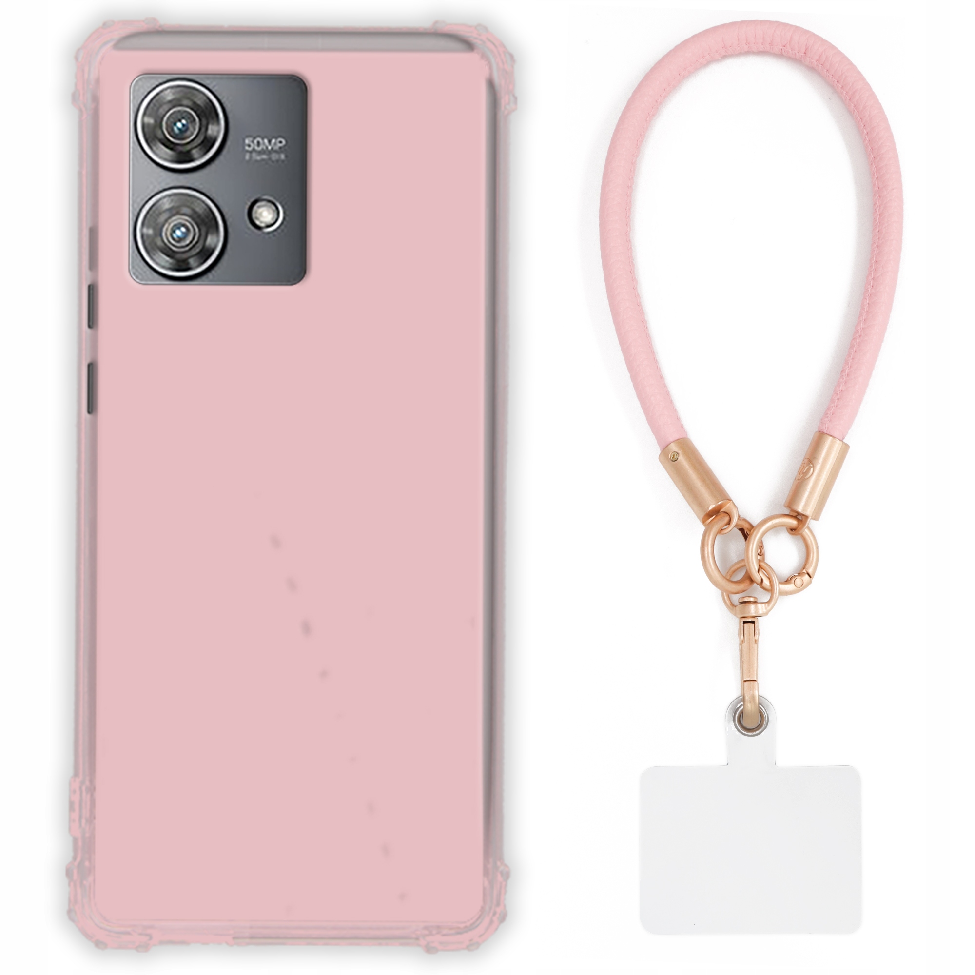 Pouzdro pro Motorola Edge 40 Neo Case Antishock Pinky Růžové vodítko Sada Tpu