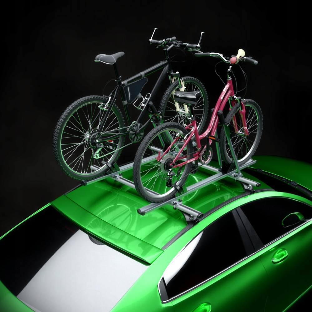 2x BAGAŻNIK DACHOWY NA ROWER - ALUMINIOWY UCHWYT ROWEROWY NA DACH - AMOS Kod producenta 2x7617