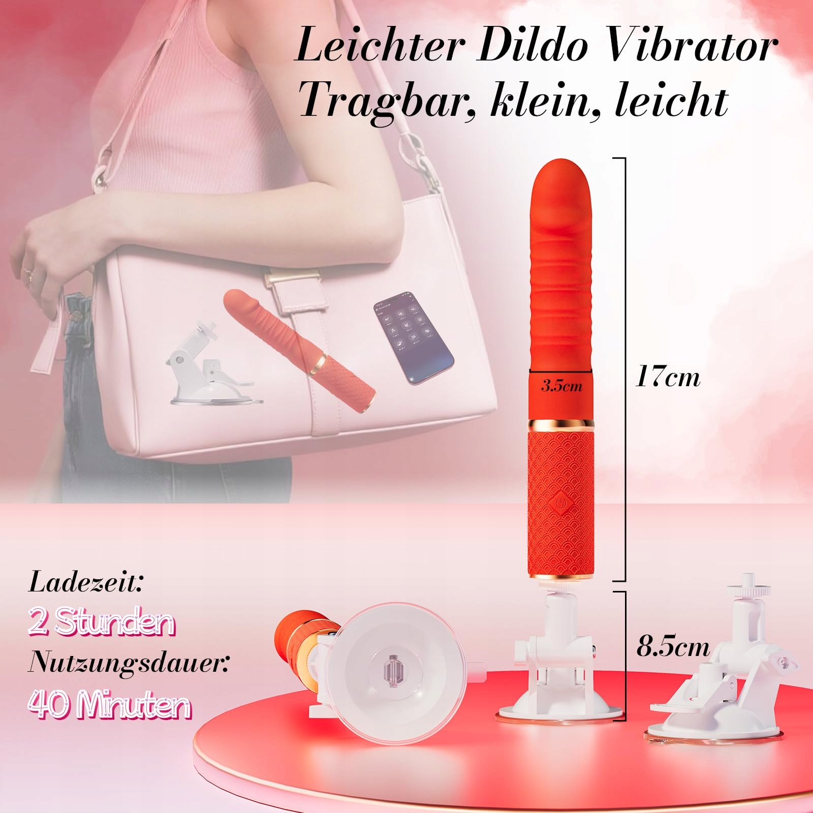 DILDO Wibrator 9 Funkcji Wibracji Dla Kobiet i Par Sex Zabawka — miniatura 5