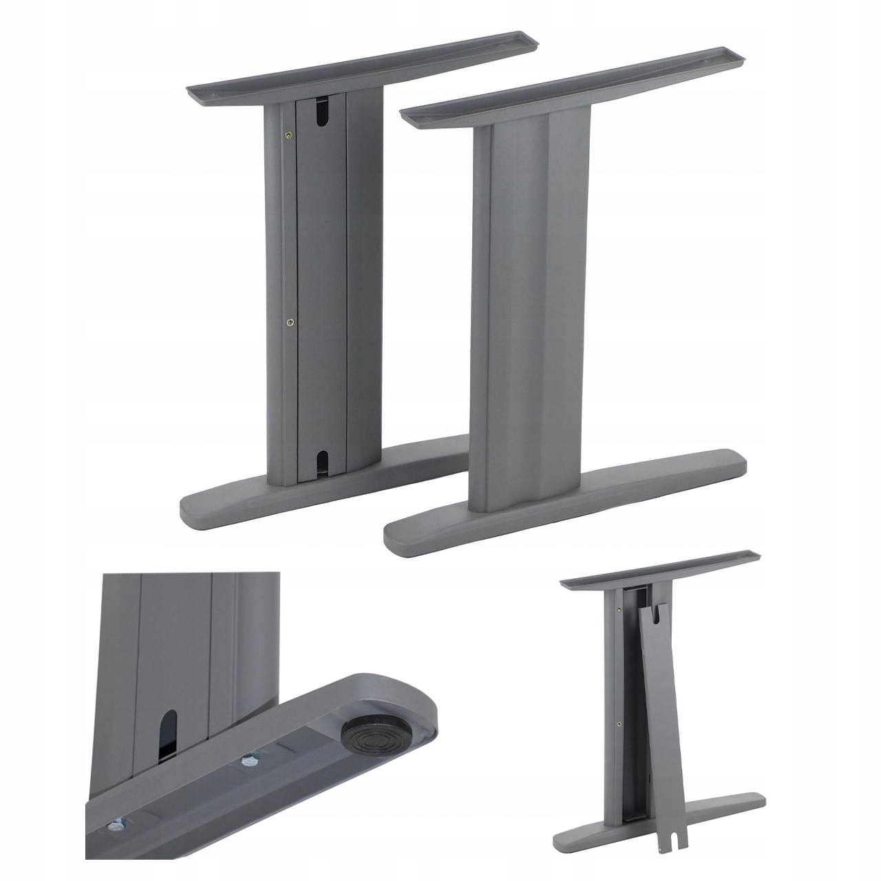 Nogi Do Biurka NY-A205 Szare (para)