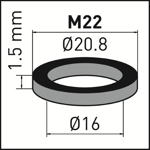 

Gumowa uszczelka do perlatora M22x1-2szt