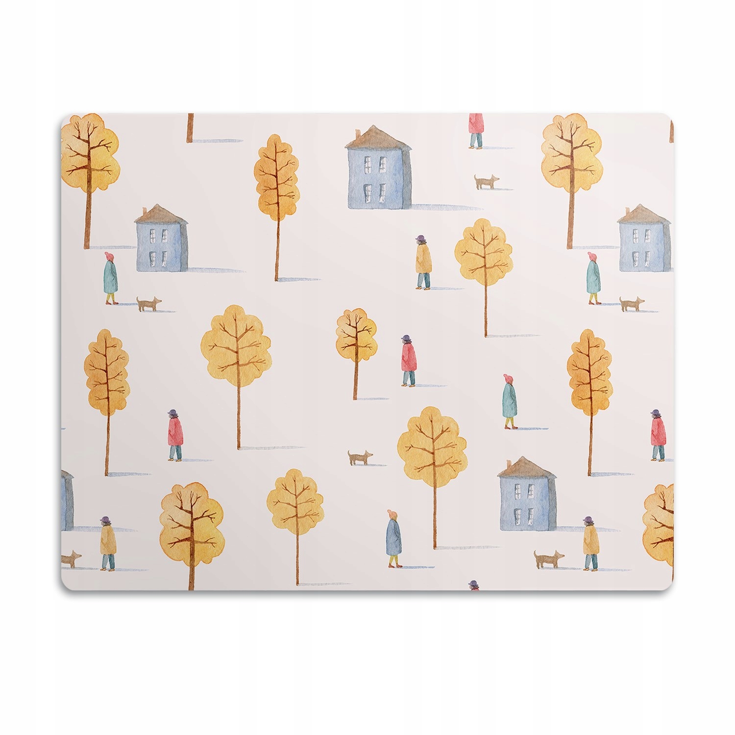 Podložka pod misku Domy mezi stromy 90x60 cm