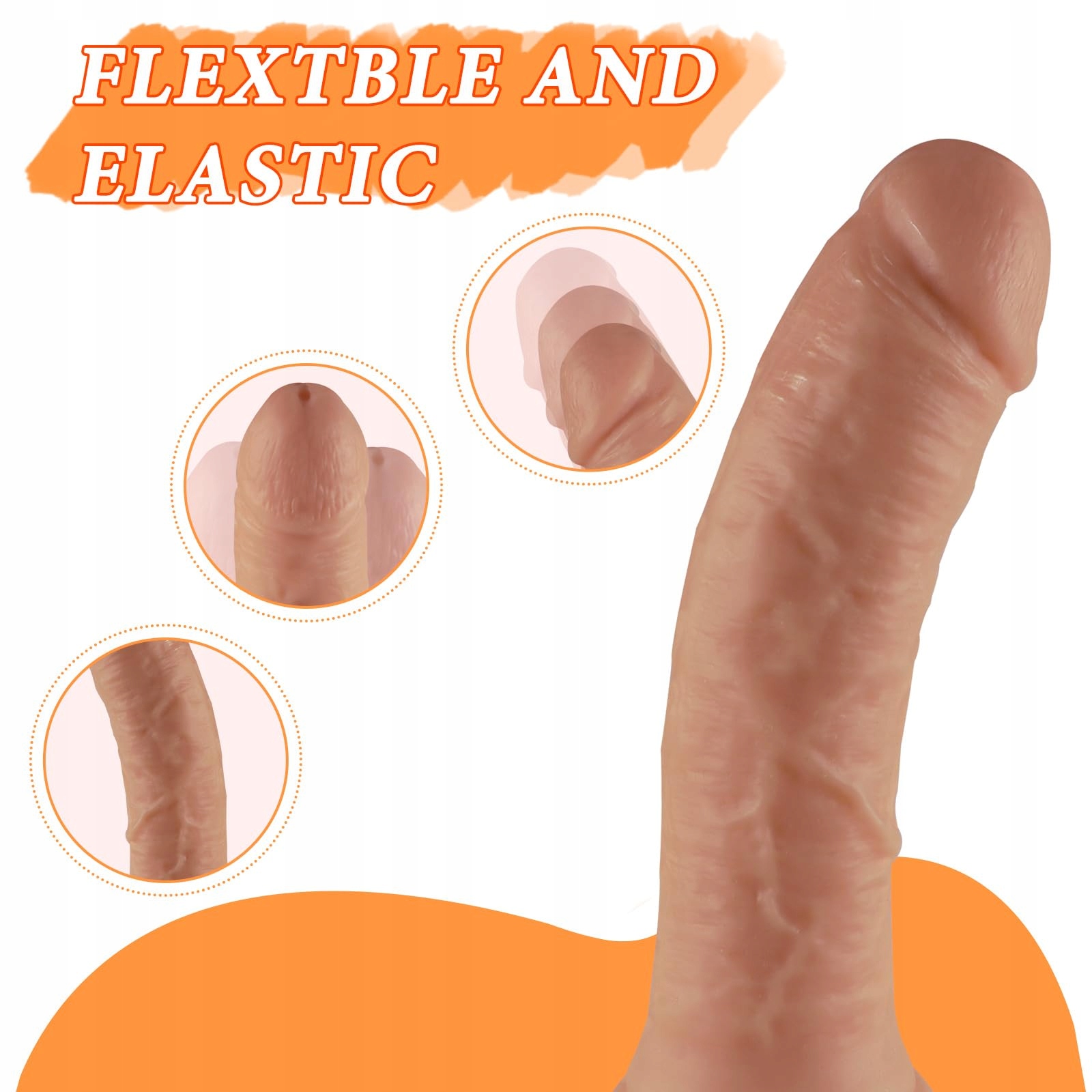 FENGFEIYAN Realistyczny Dildo 19 CM Przyssawka Dla Początkujących Erotyczny — miniatura 4