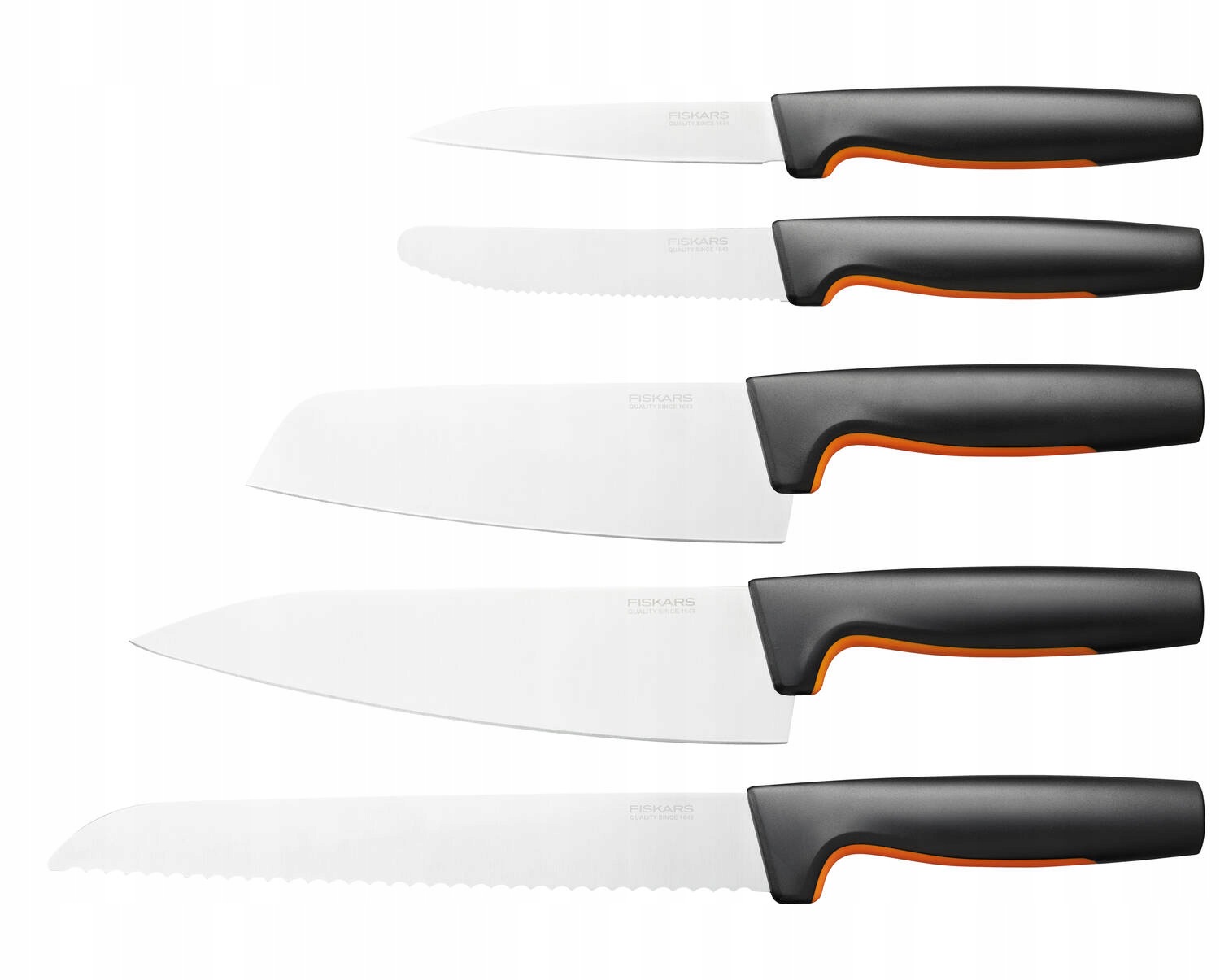 Fiskars Velký set na krájení zeleniny masa chleba Nůž ostrý x5