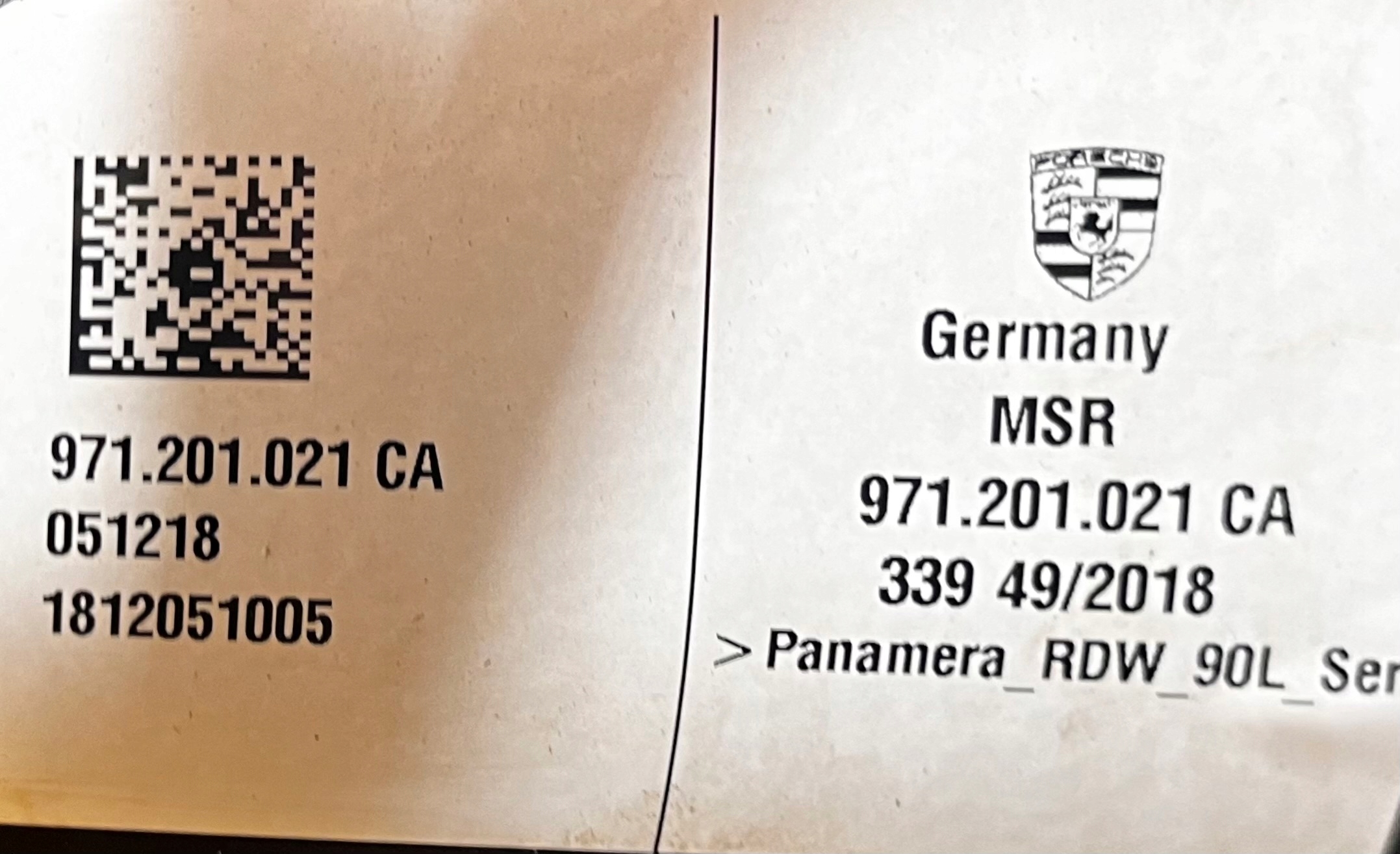 TANK KPL.PORSCHE PANAMERA 971 GTS 4.0TFSI 1