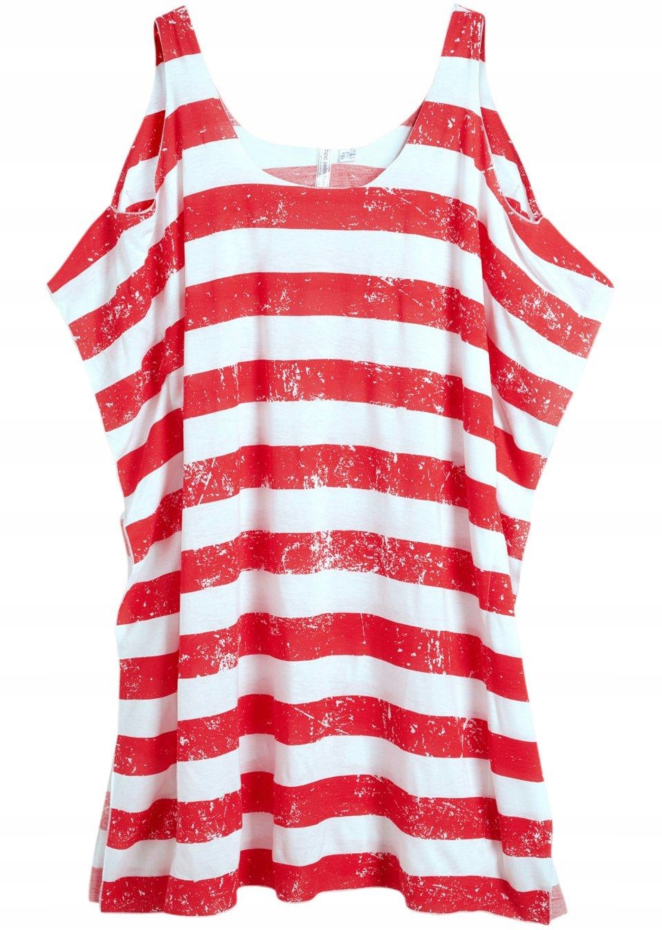 36 TUNIKA PLAŻOWA cfp Kolor czerwony