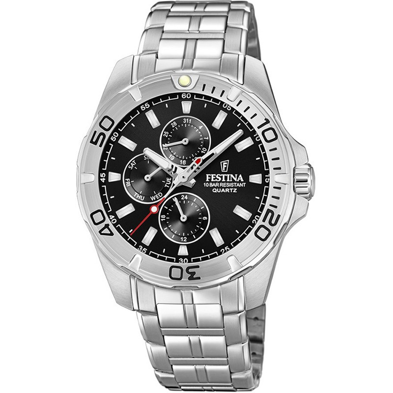 Pánské Hodinky Festina F20445-3 stříbrný náramek