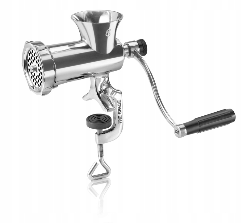 Ruční tradiční mlýnek na maso, manuální, nerezový, ocel TreSpade