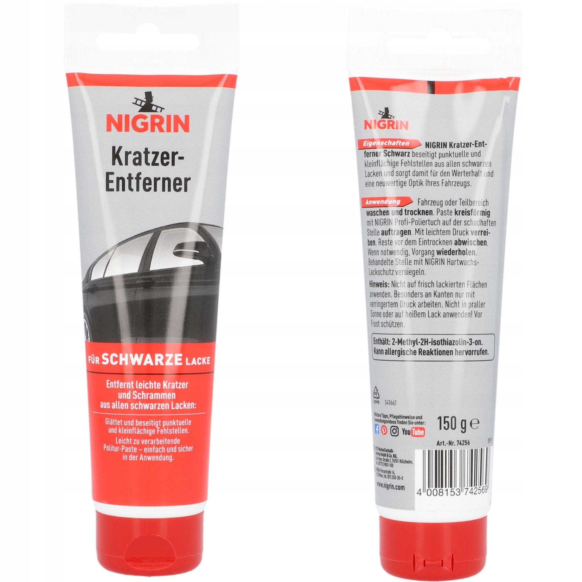 Nigrin Pasta do Usuwania Rys z Larkieru Samochodowego 150 g Czarna